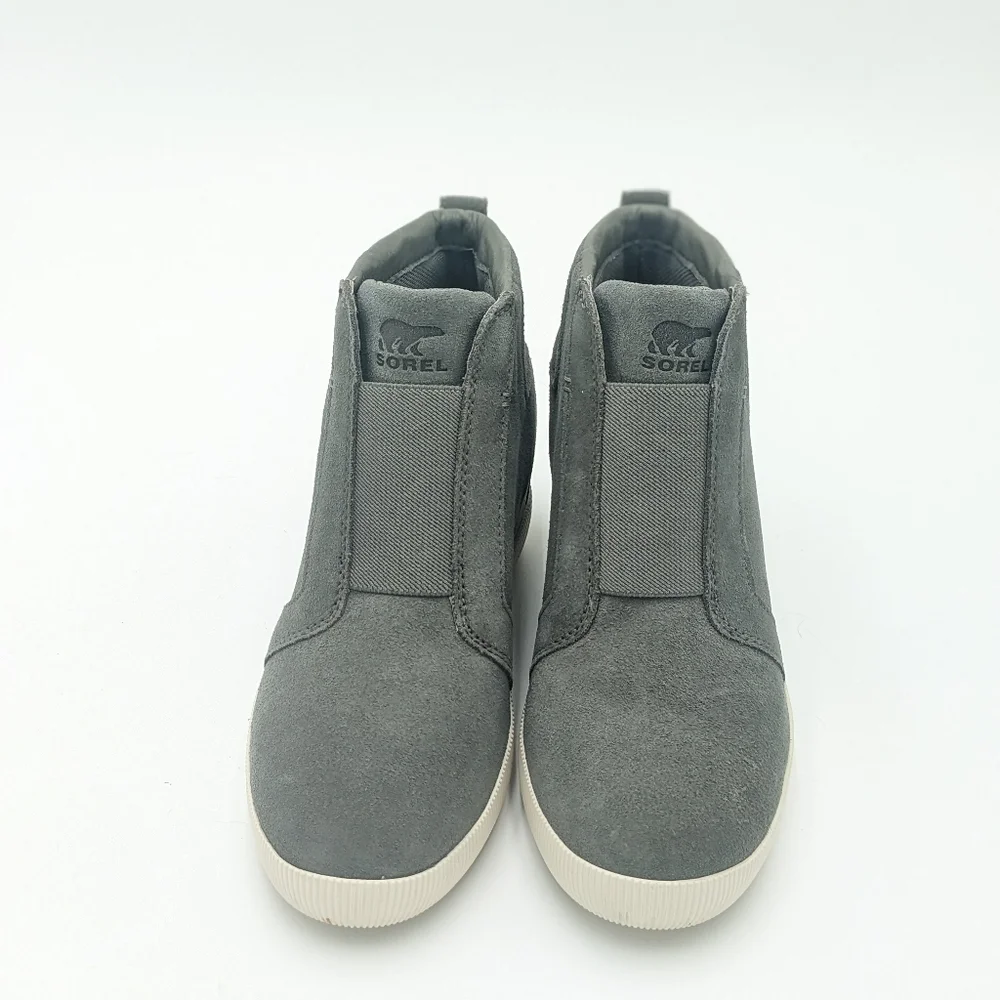 Sorel Gray Suede Sneaker Wedges